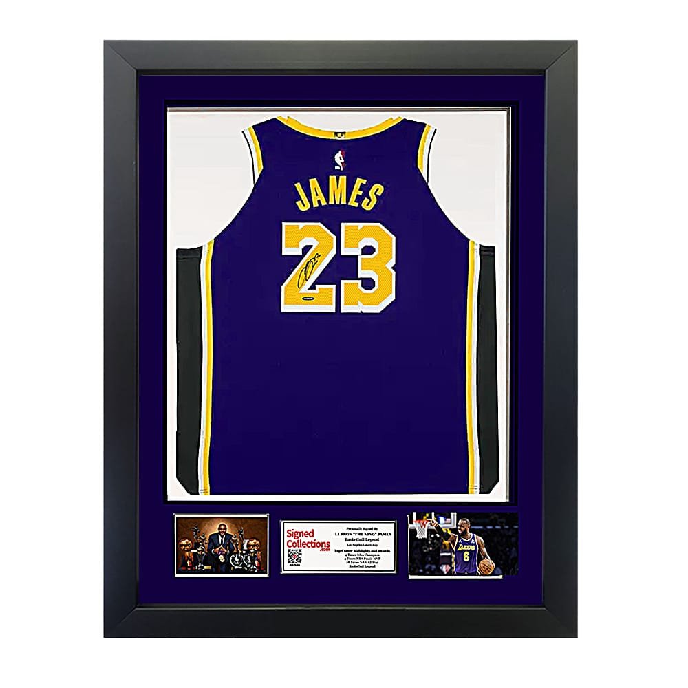 Lebron James Lakers Purple Signed Jersey